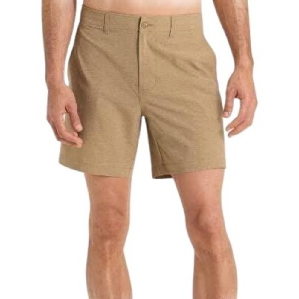 Goodfellow Co Mens Hybrid Swim Shorts Tan Heather 9 Inch Inseam W38‎